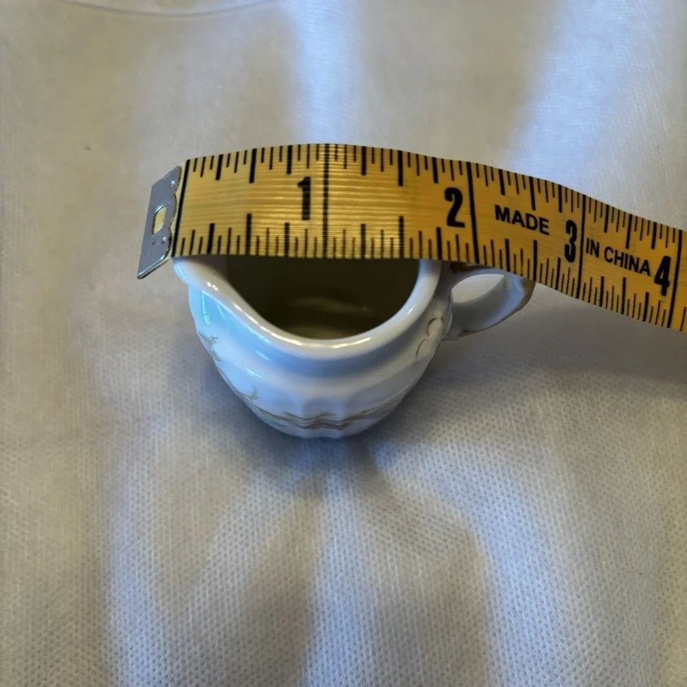 VTG HAVILAND LIMOGES France THE ST LAZARE Creamer Floral Leaves Handle Porcelain